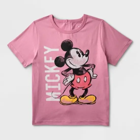 Boys' Mickey Mouse Adaptive Short Sleeve Graphic T-Shirt - Dusty Red image {3}