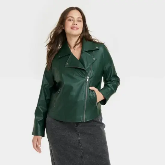 Women's Faux Leather Moto Jacket - Ava & Viv&trade;  image {4}