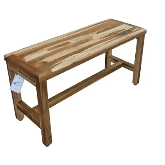EcoDecors&reg; Eleganto&reg; 36" Teak Wood Shower Bench in EarthyTeak Finish image {4}