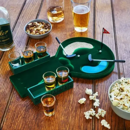 Foster & Rye Putt & Shot Glass Game Mini Golf Adult Party Game Set - Novelty Drinking Games with Shot Glasses Bar Party Favors for Family and Friends image {1}