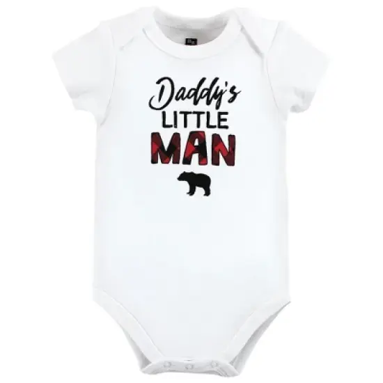 Hudson Baby Infant Boy Cotton Bodysuits, Buffalo Plaid Family image {2}