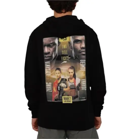 UFC Mens 248 Two Title Fights Hoodie Sweatshirt, Black, XX-Large image {2}