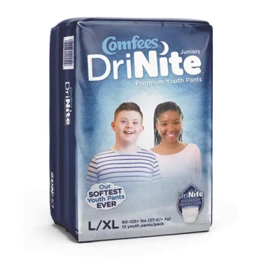 Comfees DriNite Juniors Youth Absorbent Underwear Large / X-Large image {2}