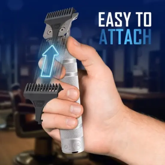 Barbasol Rechargeable Zero-Gapped Hanging T-Blade Trimmer with 3 Guide Combs - 7ct image {6}