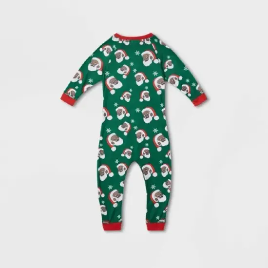 Greentop Gifts Baby Santa Print Matching Family Pajama - Green image {1}