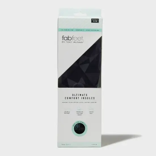 Fab Feet Women's by Foot Petals Ultimate Comfort Insoles Cushion Black Trim To Fit - Size (6-10): Arch Support image {4}