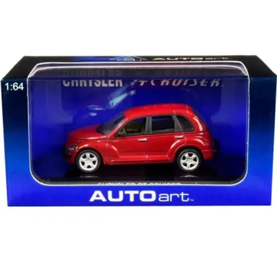 2001 Chrysler PT Cruiser Dark Red Metallic 1/64 Diecast Model Car by Autoart image {2}