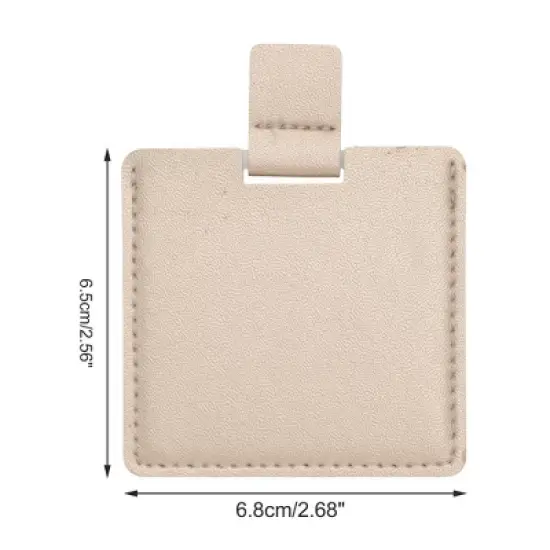 Unique Bargains Durable Square Makeup Mirror 1 Pc Light Pink image {1}