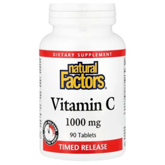 Natural Factors Vitamin C, Time Release, 1,000 mg, 90 Tablets image {4}