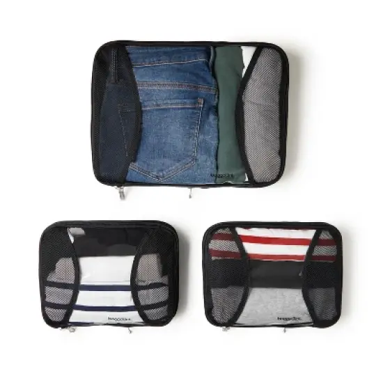 baggallini 2 Medium / 1 Large Compression Packing Cubes Travel Set image {6}