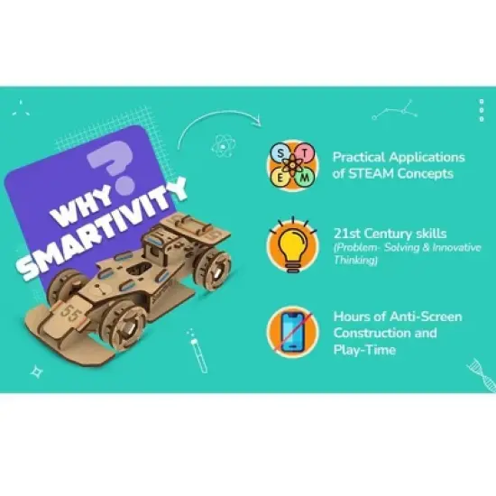 Smartivity Music Machine STEM Toy: Creative Engineering Set for Kids, Includes 237 MDF Pieces for Fine Motor Skills image {8}