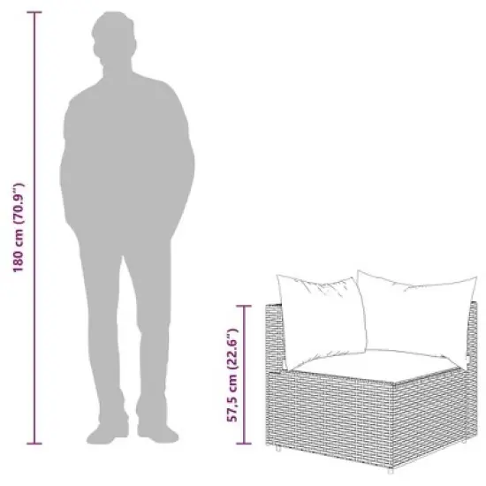 vidaXL Patio Lounge Set Grey image {9}