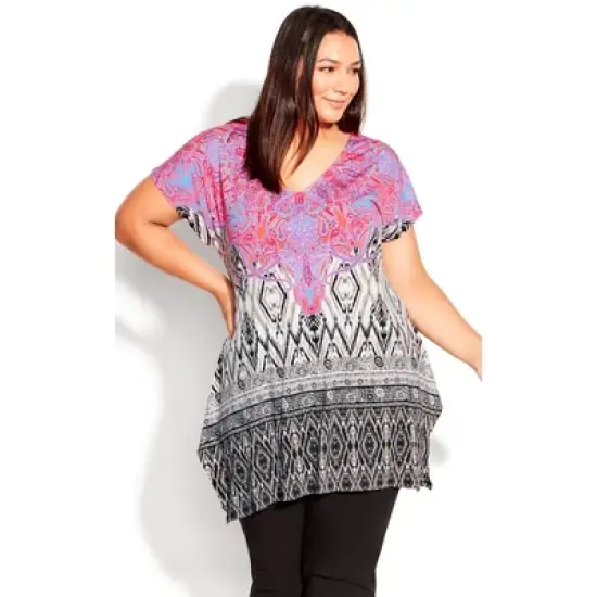 Women's Plus Size Bonnie Bling Tunic - white | AVENUE STUDIO image {5}