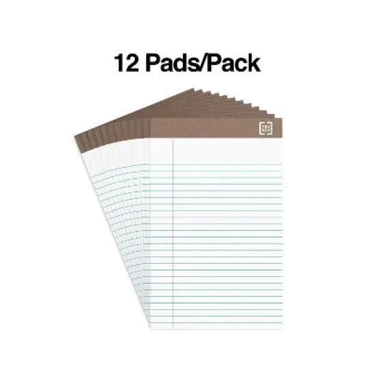 Staples Notepads 5" x 8" Narrow White 50 Sheets/Pad 12 Pads/PK (18592STP) TR58181/18592 image {1}