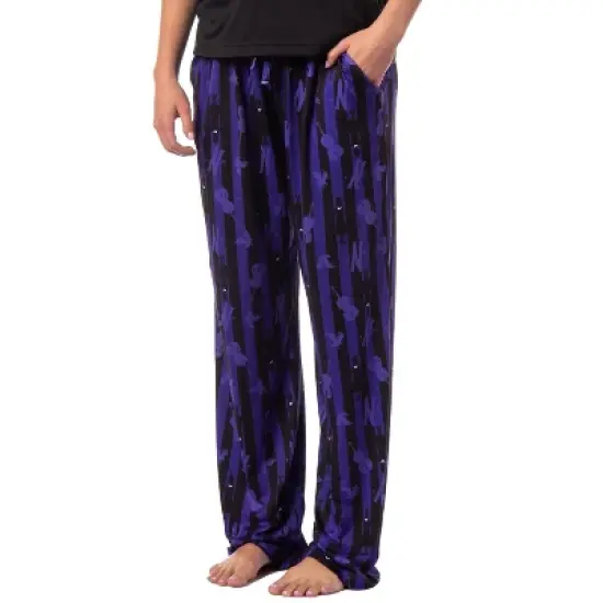 Wednesday Addams Women's Nevermore Academy Allover Print Sleep Pajama Pants Purple image {4}