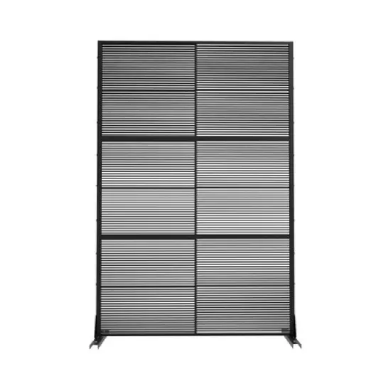 72" H&times;47"W Dovelina Black Outdoor Rattan Privacy Screen Decorative Garden Fence image {4}