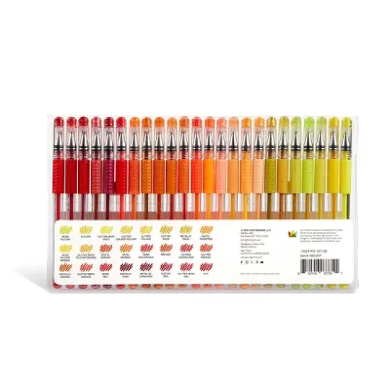 KINGART Gel Pens, Soft Grip, 24 Yellow & Red Tone Colors image {7}