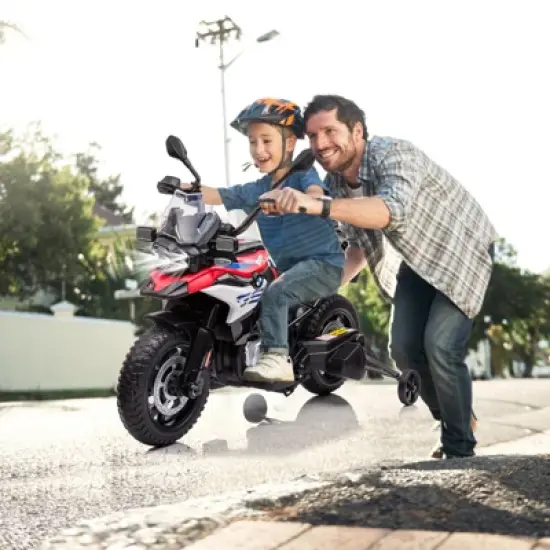 12V Kids Ride On Motorcycle, Licensed BMW,Police Motorbike w/ High/Low 2 Speed,Built-In Music,USB,Warning Lights,Spring Suspension,Training Wheels image {5}