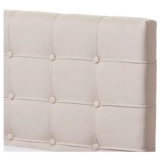 Queen Rene Modern and Contemporary Fabric 4 Drawer Storage Platform Bed - Baxton Studio image {5}