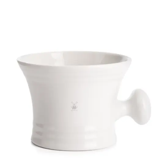 M&Uuml;HLE White Porcelain Shaving Mug with Handle image {1}