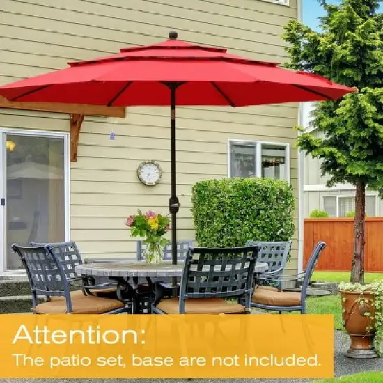 Aoodor Garden Market Umbrella - Outdoor Patio Umbrella Round image {5}