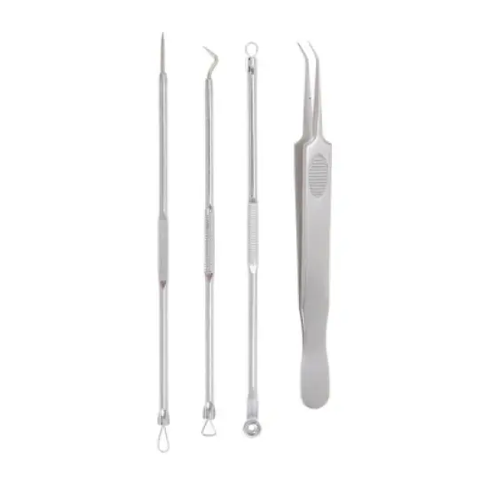 Unique Bargains Thread Pimple Extractor Kit Silver Tone 1 Set image {7}