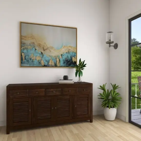 Rustic Wood Buffet Dark Brown - Olivia & May image {16}