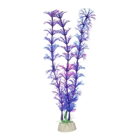 Unique Bargains Plastic Artificial Water Plants Aquarium Decorations Purple 8.27" Heigh 1 Pc image {6}