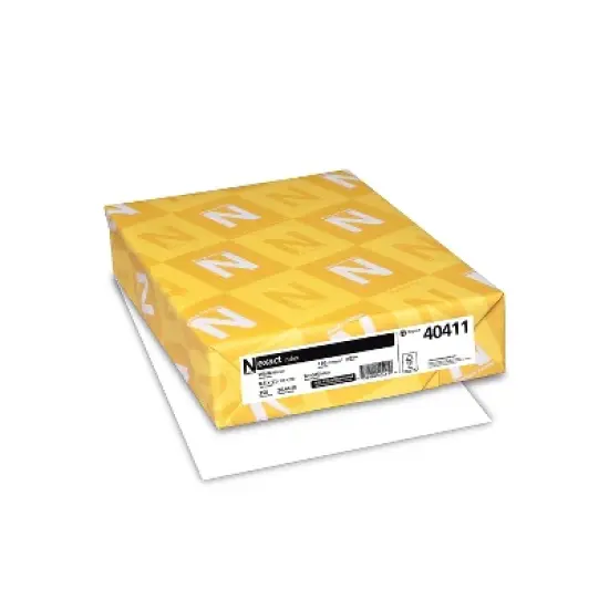 Neenah Paper Exact Index Card Stock 110 lbs. 8-1/2 x 11 White 250 Sheets/Pack 40411 image {1}