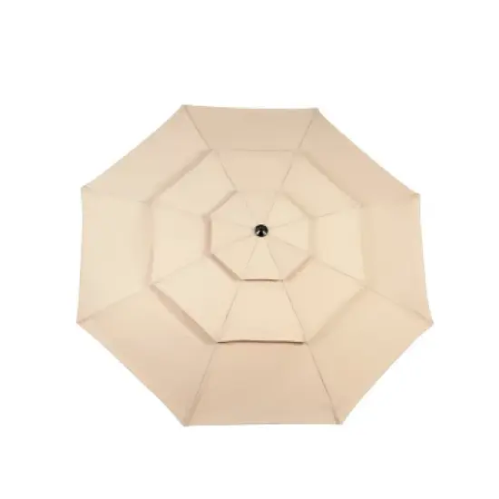 10FT 3-Tier Auto-Tilt Outdoor Umbrella, Aluminum Patio Table Umbrella for Market, Pool, Deck (Base Not Included) - Maison Boucle image {6}
