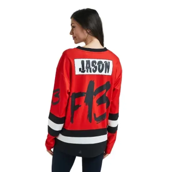 Friday The 13th Jason Mask Long Sleeve Men's Colorblock Cosplay Hockey Jersey image {6}