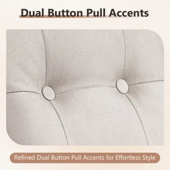 Belord Furniture Patio Set with 43" Propane Fire Pit Table, Patio Furniture Set with Sofa, 2 Swivel Patio Chairs, Accent End Table, and Fire Pit Table image {9}