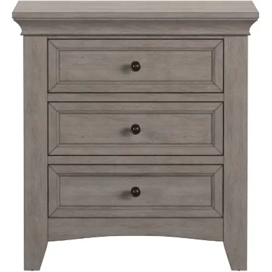 Cory 3 Drawer Wood Modular Storage Nightstand with Charging Station - Inspire Q image {3}