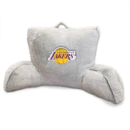 NBA Los Angeles Lakers Faux Fur Logo Backrest Support Pillow image {2}