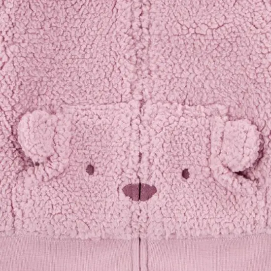 Carter's Just One You&reg; Baby Girls' 3pc Bear Sweatshirt & Pants Set - Pink image {2}