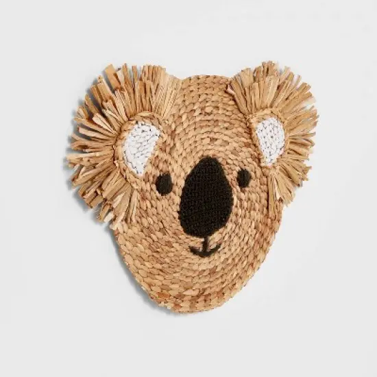 Water Hyacinth Koala Head Kids' Wall Decor Natural - Pillowfort&trade; image {2}