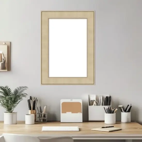 Amanti Art Classic Honey Silver Framed Dry Erase Magnetic Board image {5}