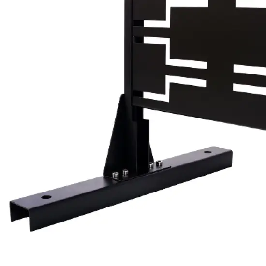 CAVINAS Patio Decorative Screen Metal Fence Privacy Screen with Rectangular Pattern for Outside and Garden, 76" H&times;48" W image {2}