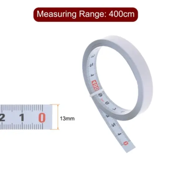 Unique Bargains Steel Metric Right to Left Read Workbench Adhesive Backed Measure Tape image {1}