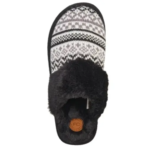 French Connection Women's Fairisle Scuff Slippers - Winter House Shoes For Women image {2}