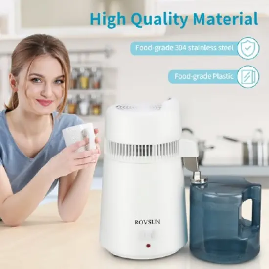 ROVSUN 1.6 Gallon or 6L Water Distiller, Flame Retardant Material, BPA Free Container, Stainless Steel Interior image {3}