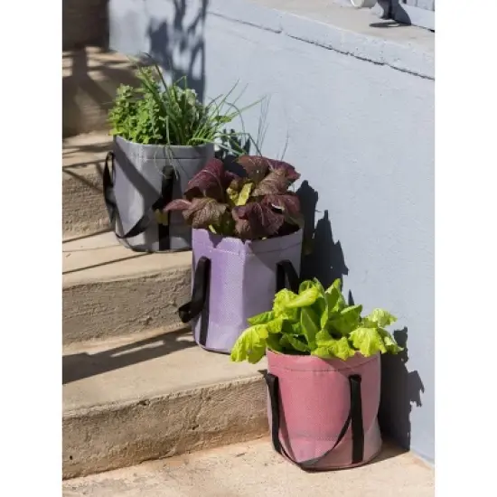 Gardener's Supply Company Reinforced Colorful Grow Bag, 9" x 9" For Portable Vegetable Planting and Growing - Red image {1}