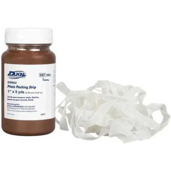Dukal 262 Plain Wound Packing Strips 1 in. x 5 yd. Sterile (Each) image {3}