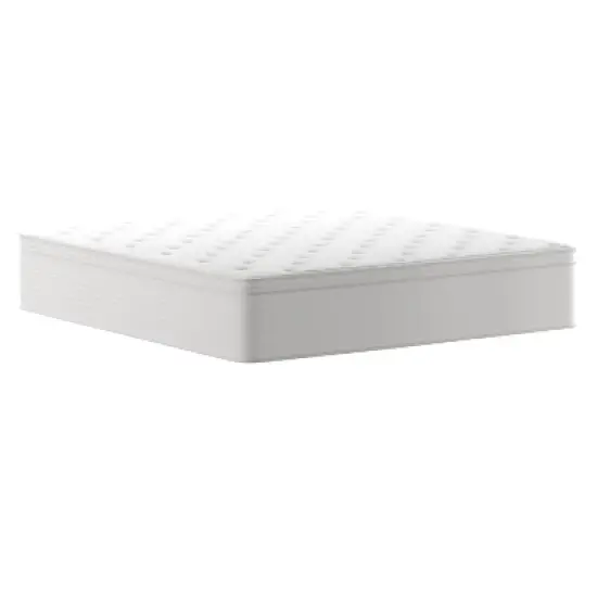 Merrick Lane 14" Premium Comfort Euro Top Hybrid Pocket Spring and Memory Foam Mattress in a Box with Reinforced Edge Support image {12}