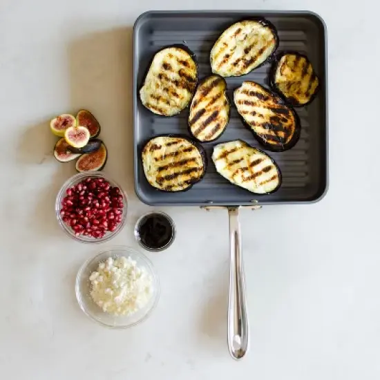 All-Clad 11" Nonstick Square Grill, HA1 Hard Anodized, Black image {1}