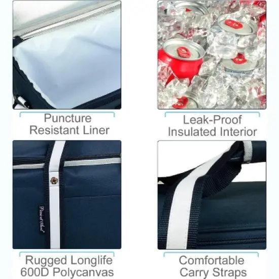 NCAA Illinois Fighting Illini Folding Soft Sided Cooler -64 Cans image {2}