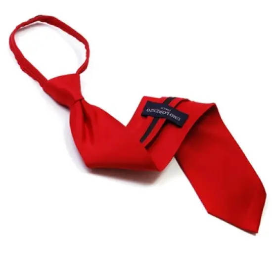 Men's Solid Color Pre-tied Zipper Necktie image {10}