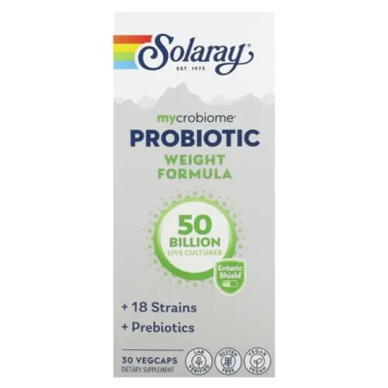 Solaray Mycrobiome Probiotic Weight Formula, 50 Billion, 30 VegCaps image {3}