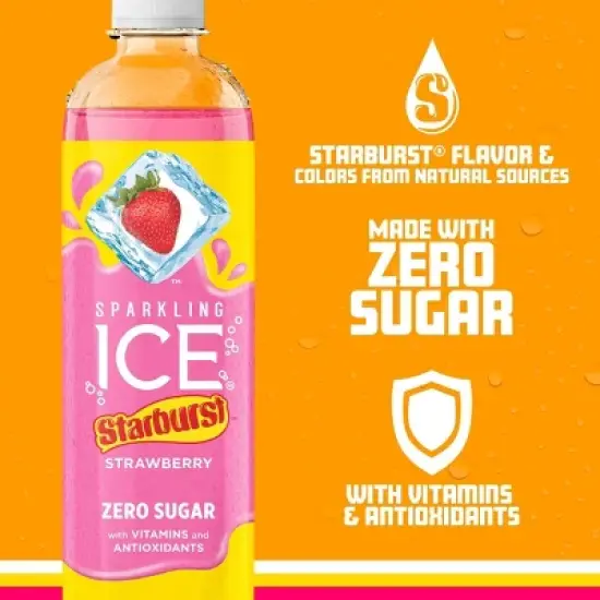 Sparkling Ice Strawberry Starburst - 17 fl oz Bottle image {2}