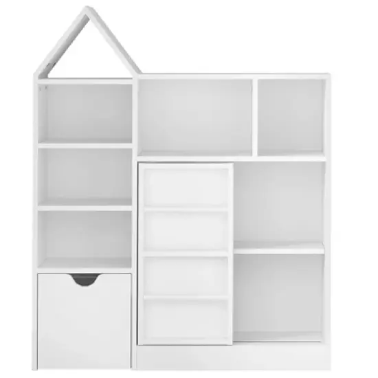 Coolmee 43.7 inch Kids Toy Storage Organizer and Bookshelf, Floor Storage Cabinet Toy Chest with Movable Drawers for Playroom, Bedroom, Classroom image {6}